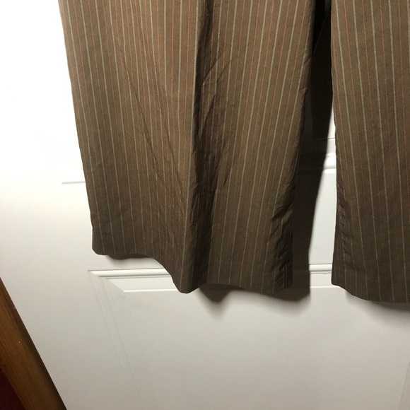 Lane Bryant matching set blazer and cropped pants set brown with stripes 14 - Picture 9 of 10